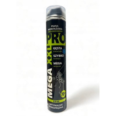 PRO XXL Piana montażowa niskoprężna 870ml MEGA